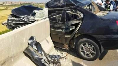 جثتان و4 مصابين.. حادث مروري مروع أعلى كوبري الفحص ببنها