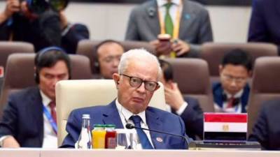 نائب رئيس الوزراء للشؤون الاقتصادية يلقي كلمة مصر أمام قمة منظمة شنغهاي للتعاون " SCO Plus" في بيشكيك