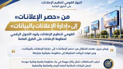 من الإسكندرية إلى أسوان.. "القومي لتنظيم الإعلانات" يقود التحول الرقمي لمنظومة الإعلانات على الطرق العامة