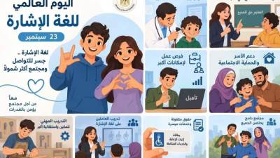 التضامن الاجتماعي: تقديم خدمات تنمية المهارات اللغوية والتأهيل للصم وضعاف السمع من خلال 125 مركزًا لغويًا على مستوى الجمهورية