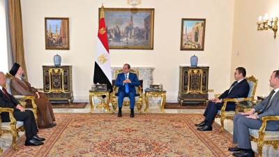 الرئيس السيسى يستقبل رئيس تيار الحكمة العراقى بحضور الوزير حسن رشاد
