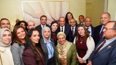 وزير الخارجية يلتقي المصريين العاملين في الأمم المتحدة بنيويورك