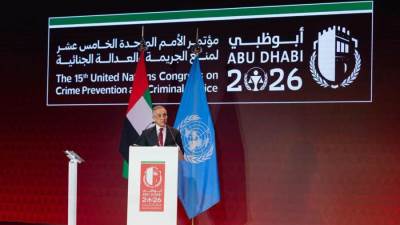 وزير العدل يترأس وفد مصر في أعمال الدورة الخامسة عشرة لمؤتمر الأمم المتحدة لمنع الجريمة والعدالة الجنائية المنعقد في أبو ظبي