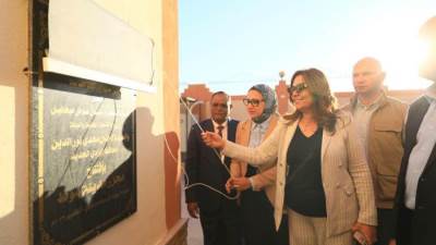 وزيرة التنمية المحلية والبيئة ومحافظ الوادي الجديد تفتتحان مشروع تطوير ورفع كفاءة مجزر «موط» بالداخلة