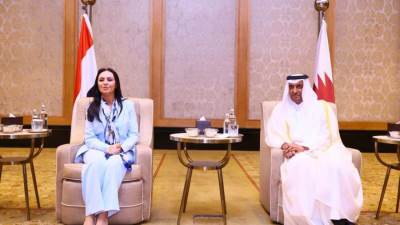 وزيرة التضامن الاجتماعي تشهد حفل افتتاح مكتب قطر الخيرية في مصر