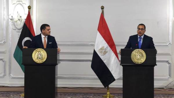 مصطفى مدبولي وعبد الحميد الدبيبة