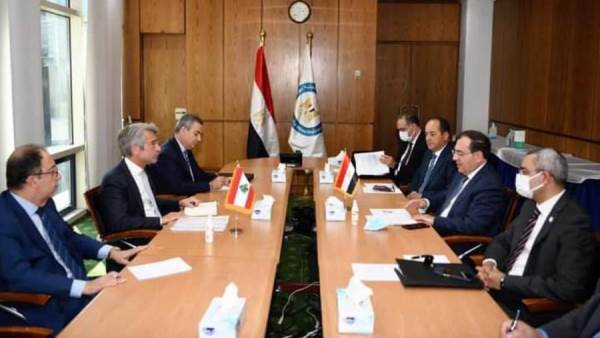وزيرا البترول المصري واللبناني خلال المباحثات