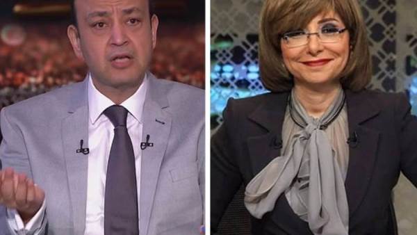 عمرو أديب ولميس الحديدي
