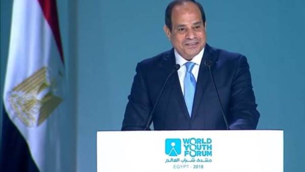 الرئيس السيسي في منتدى شباب العالم