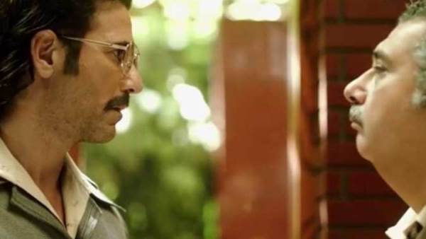 أحمد عز وماجد الكدواني في مشهد بفيلم الجريمة