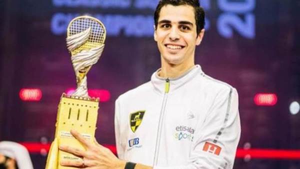 لاعب الإسكواش علي فرج