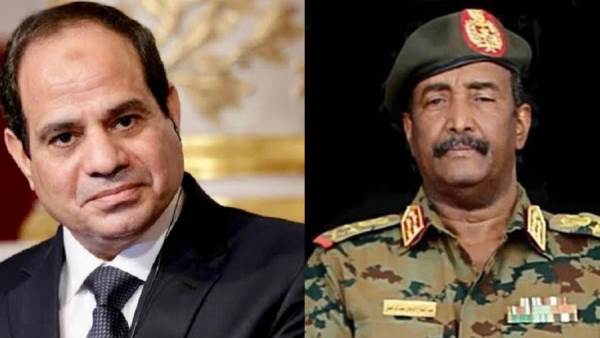 الرئيس السيسي ورئيس مجلس السيادة الانتقالي السوداني