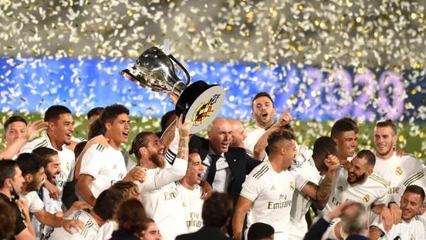 الريال مدريد اثناء احتفاله