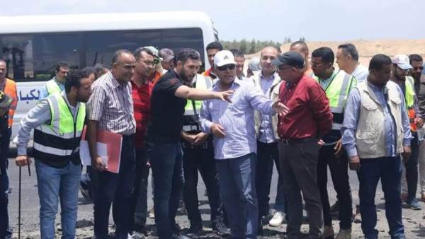 وزير النقل يتفقد أعمال المشروع