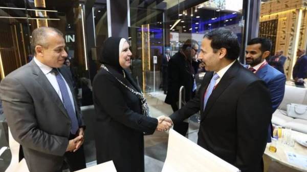 استقبال وزيرة التجارة لكبار المسئولين العرب