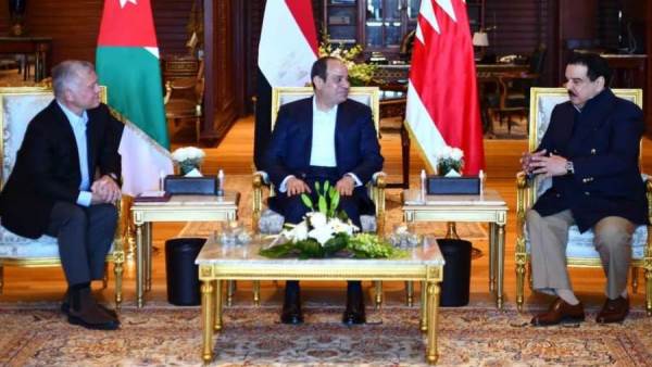 الرئيس السيسي وملك البحرين والعاهل الأردني