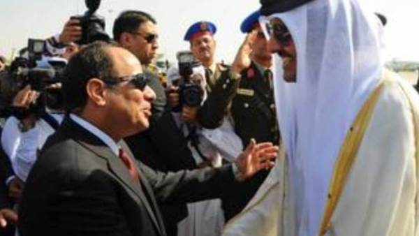 الرئيس عبد الفتاح السيسي وأمير قطر