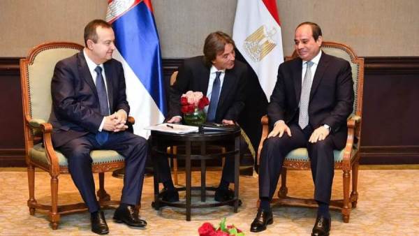 الرئيس السيسي ورئيس البرلمان الصربي