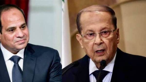 الرئيس السيسي ونظيره اللبناني