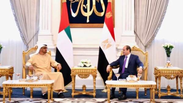 الرئيس السيسي ورئيس دولة الإمارات