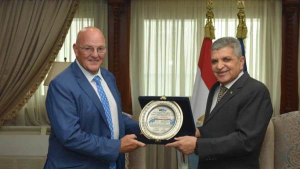 الفريق أسامة ربيع ورئيس مجلس بورصة البلطيق للشحن