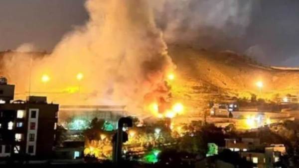 حريق داخل سجن ايفين