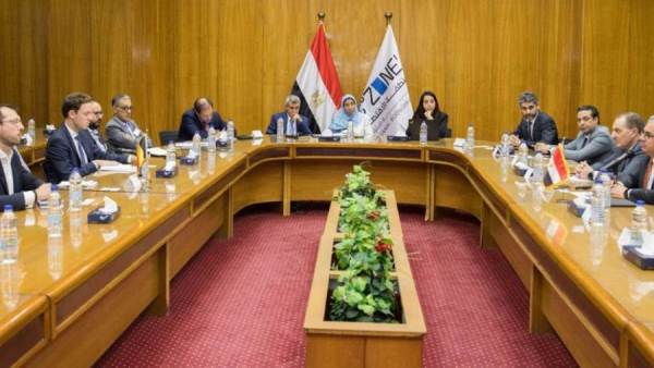 وفد بلجيكي في المنطقة الاقتصادية لقناة السويس
