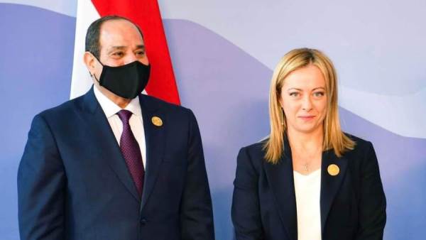 الرئيس السيسي ورئيسة وزراء إيطاليا