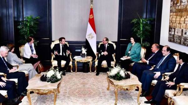 لقاء الرئيس السيسي مع نظيره الفرنسي