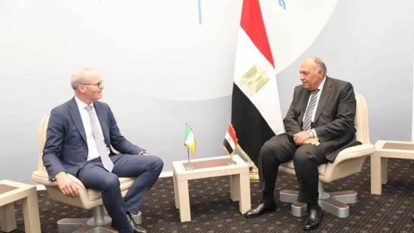 شكري ووزير خارجية أيرلندا