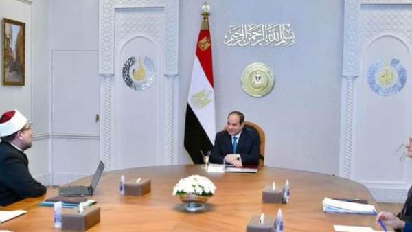 اجتماع الرئيس مع وزير الأوقاف