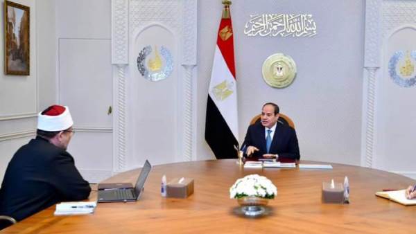 اجتماع الرئيس عبدالفتاح السيسي مع وزير الأوقاف