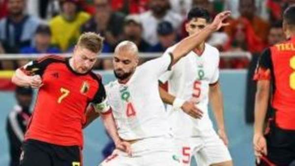 مباراة بلجيكا والمغرب