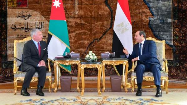 الرئيس السيسى وعاهل الأردن