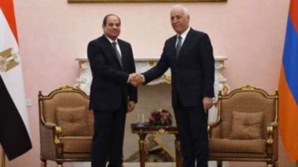 الرئيس السيسي ورئيس أرمينيا