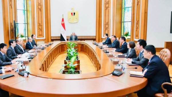جزء من لقاء الرئيس السيسي