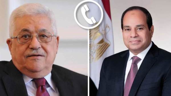 الرئيس السيسي ونظيره الفلسطيني