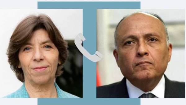 وزيرة خارجية فرنسا وسامح شكري