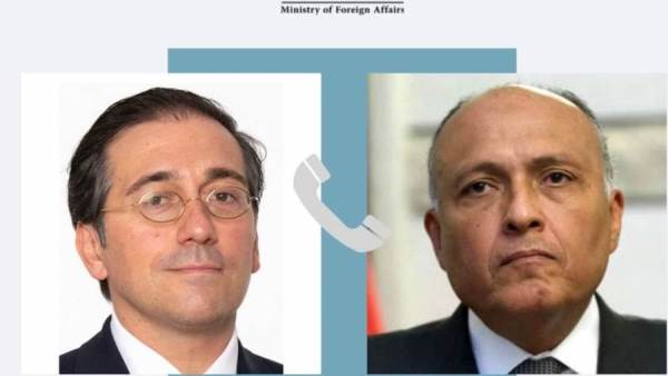 وزير الخارجية ونظيره الإسباني