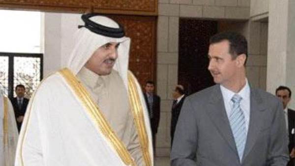بشار الأسد وأمير قطر