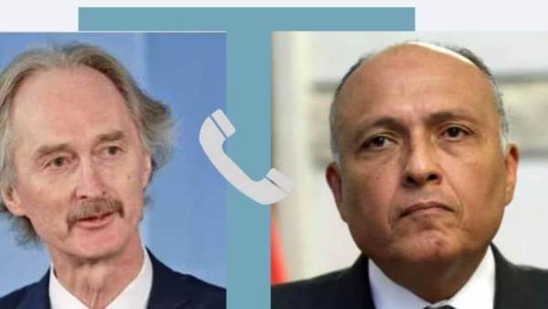 وزير الخارجية والمبعوث الأممي لسوريا